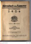 Vorschaubild von [1926] Adreßbuch von Hannover